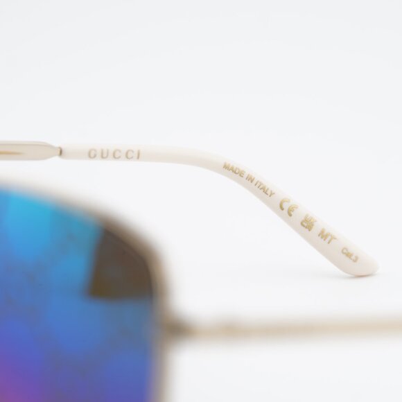 Gucci GG0802S 004 Sunglasses Gold Square Frame, Multicolor Lenses main image 10